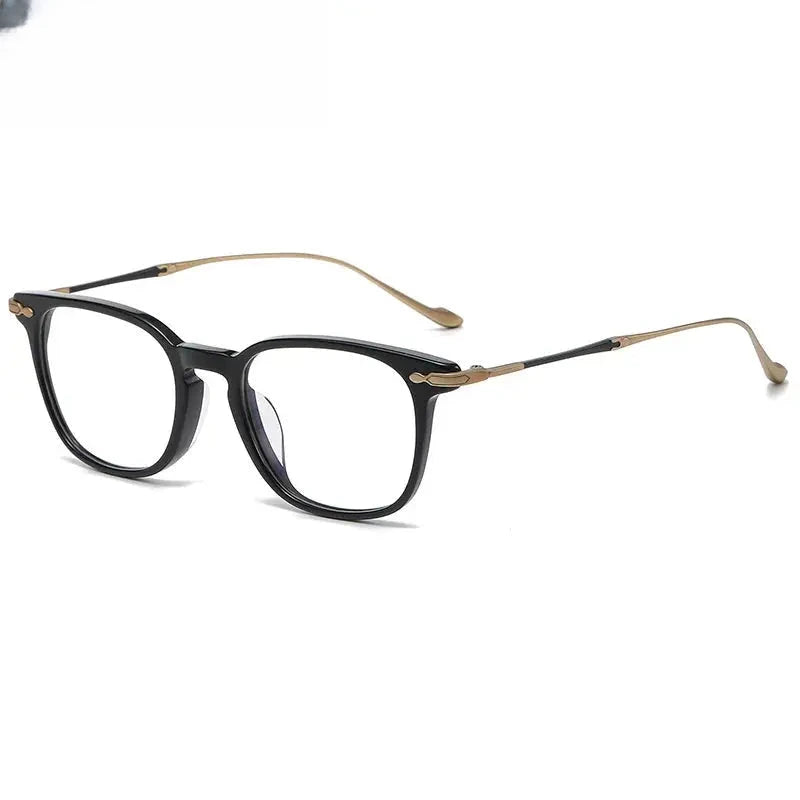 Unisex Square Full Rim Titanium Prescription Glasses 685888 — view 4 | Rx Spectacle