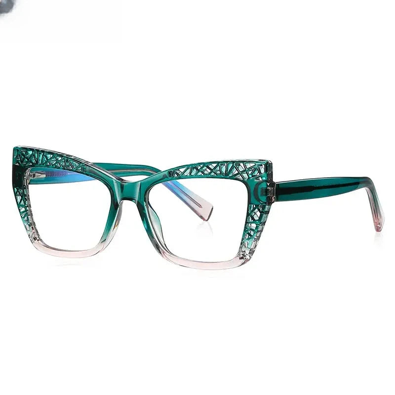 Women's Cat Eye Full Rim Plastic Reading Glasses Pfd2184 — view 10 | Rx Spectacle