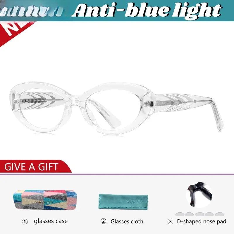 Women's Oval Full Rim Titanium Reading Glasses 512257 — view 4 | Rx Spectacle