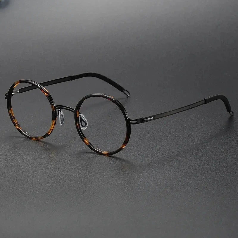 Women's Round Full Rim Titanium Prescription Glasses 822321 — view 1 | Rx Spectacle
