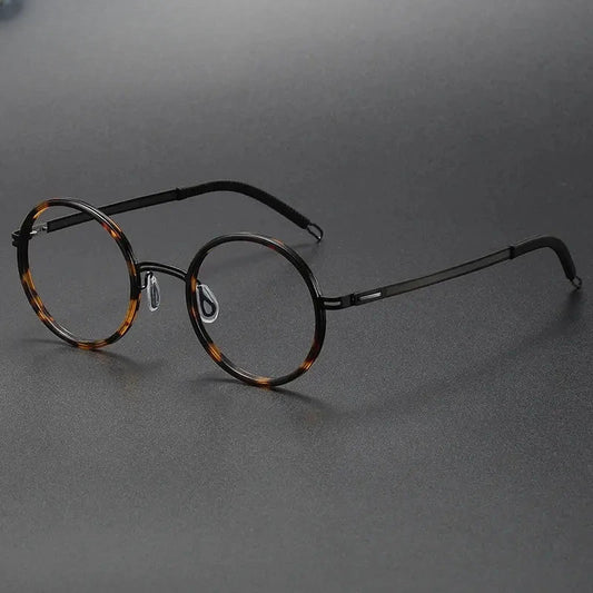 Women's Round Full Rim Titanium Prescription Glasses 822321 — view 1 | Rx Spectacle