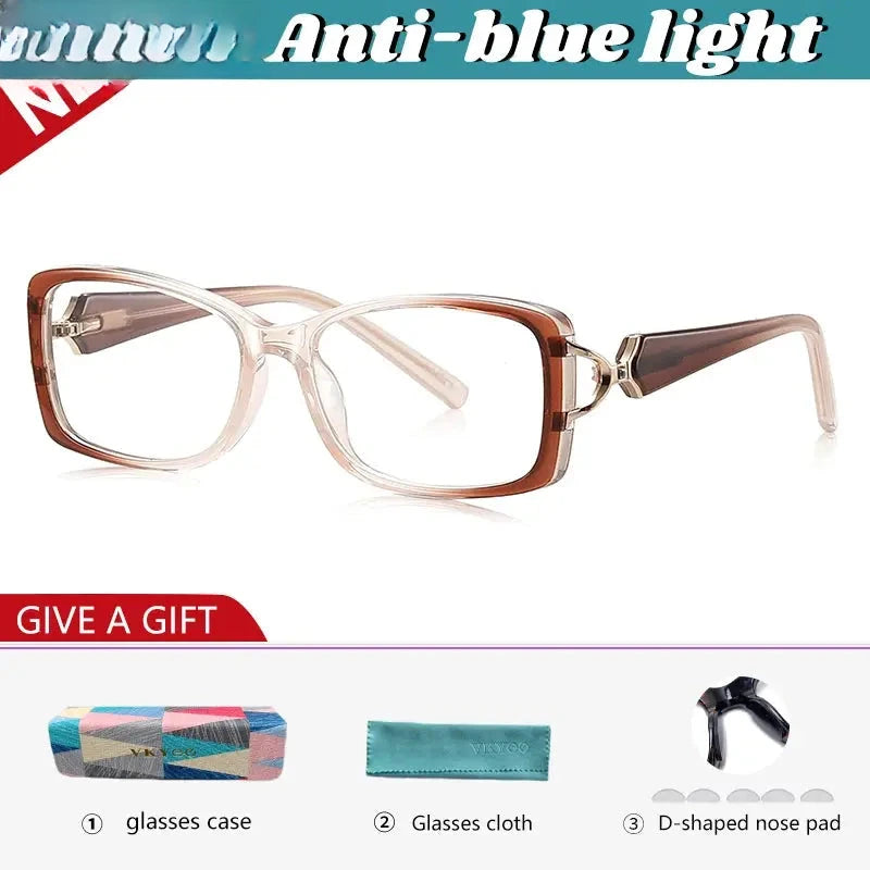Women's Square Full Rim TR90 Reading Glasses 77201 — view 7 | Rx Spectacle