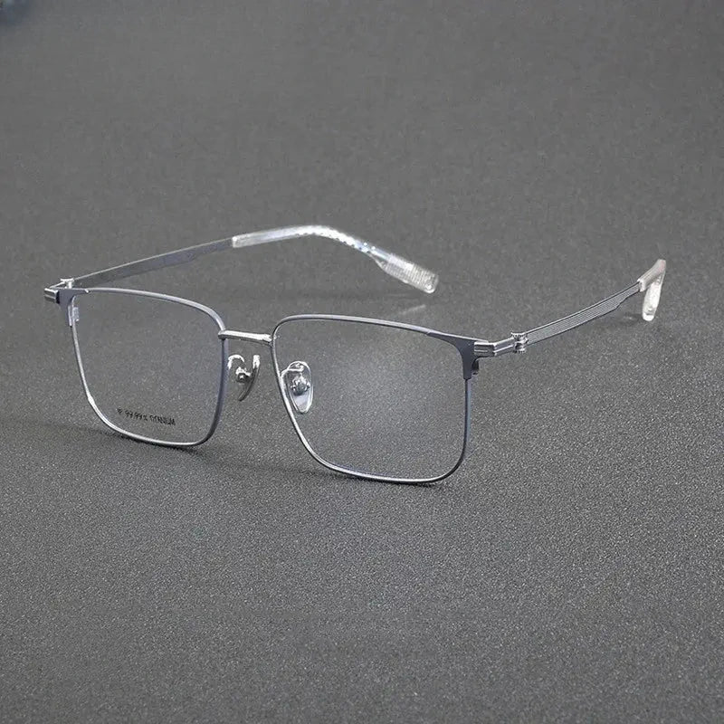 Men's Square Full Rim Titanium Prescription Glasses 966024 — view 1 | Rx Spectacle