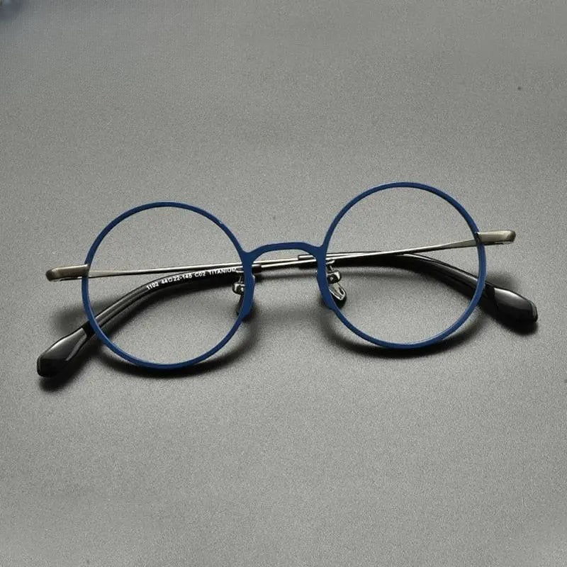 Unisex Round Full Rim Titanium Prescription Glasses Gxyj847 — view 5 | Rx Spectacle