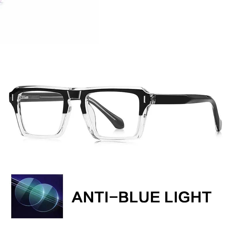 Unisex Square Full Rim Titanium Reading Glasses Gxy2049 — view 5 | Rx Spectacle