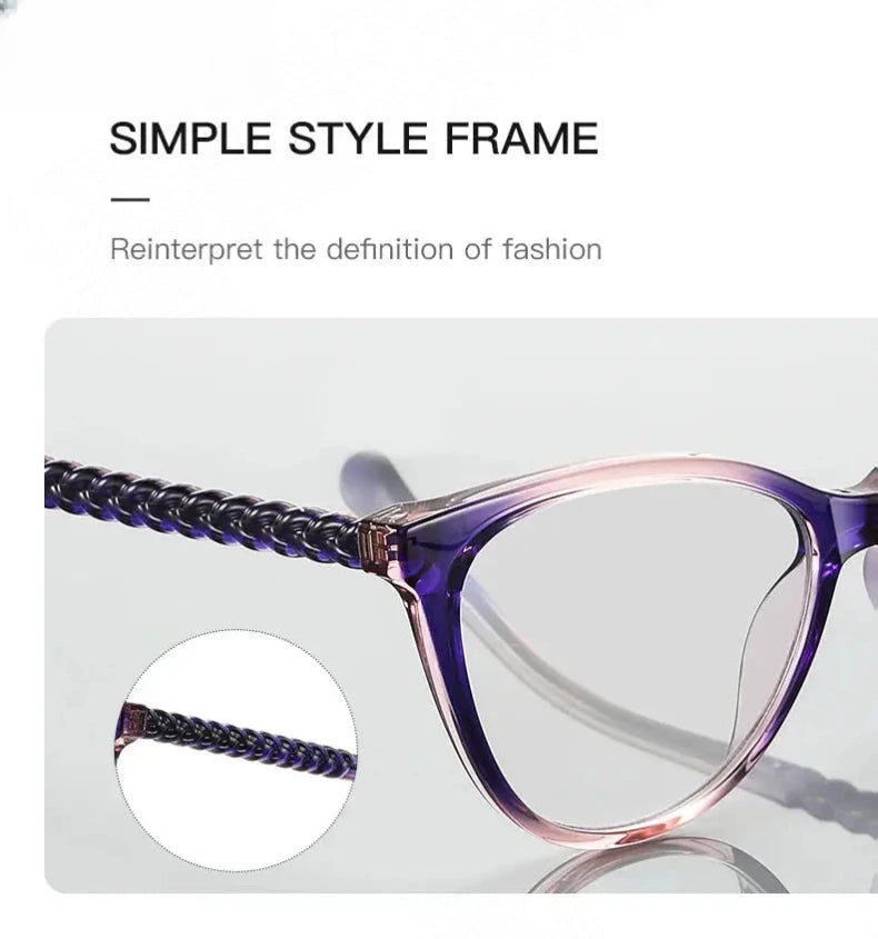 Unisex Cat Eye Full Rim TR90 Reading Glasses 2136 — view 5 | Rx Spectacle