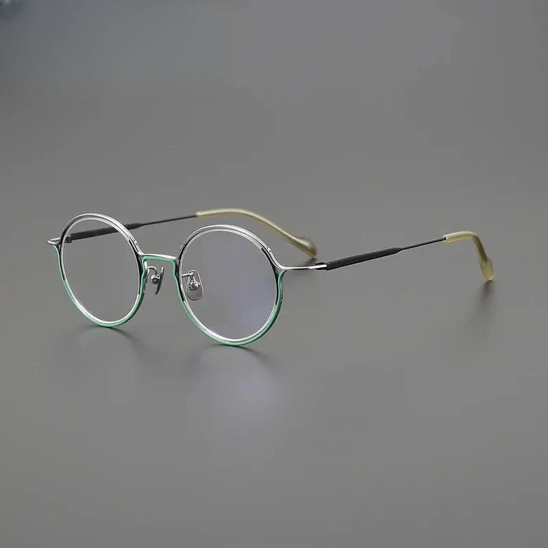Unisex Round Full Rim Titanium Prescription Glasses Gxyj1561 — view 4 | Rx Spectacle