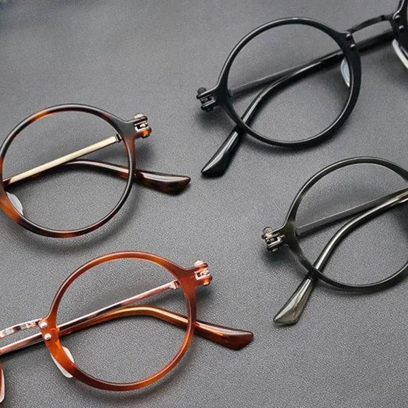Unisex Round Full Rim Titanium Prescription Glasses Gxyj696 — view 5 | Rx Spectacle