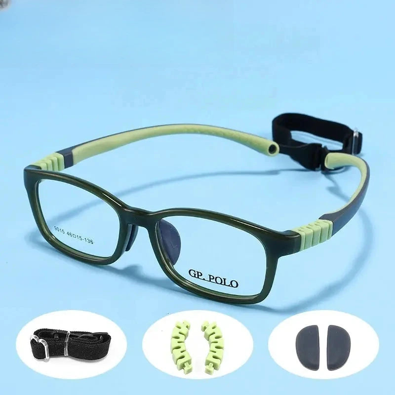 Unisex Square Full Rim TR90 Prescription Glasses Y9015 — view 2 | Rx Spectacle