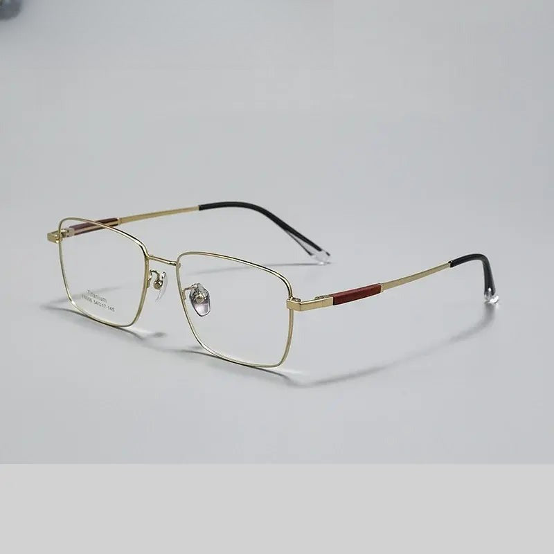 Unisex Square Full Rim Titanium Prescription Glasses 78006 — view 1 | Rx Spectacle
