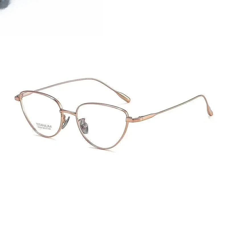 Women's Cat Eye Full Rim Titanium Prescription Glasses 603038 — view 5 | Rx Spectacle