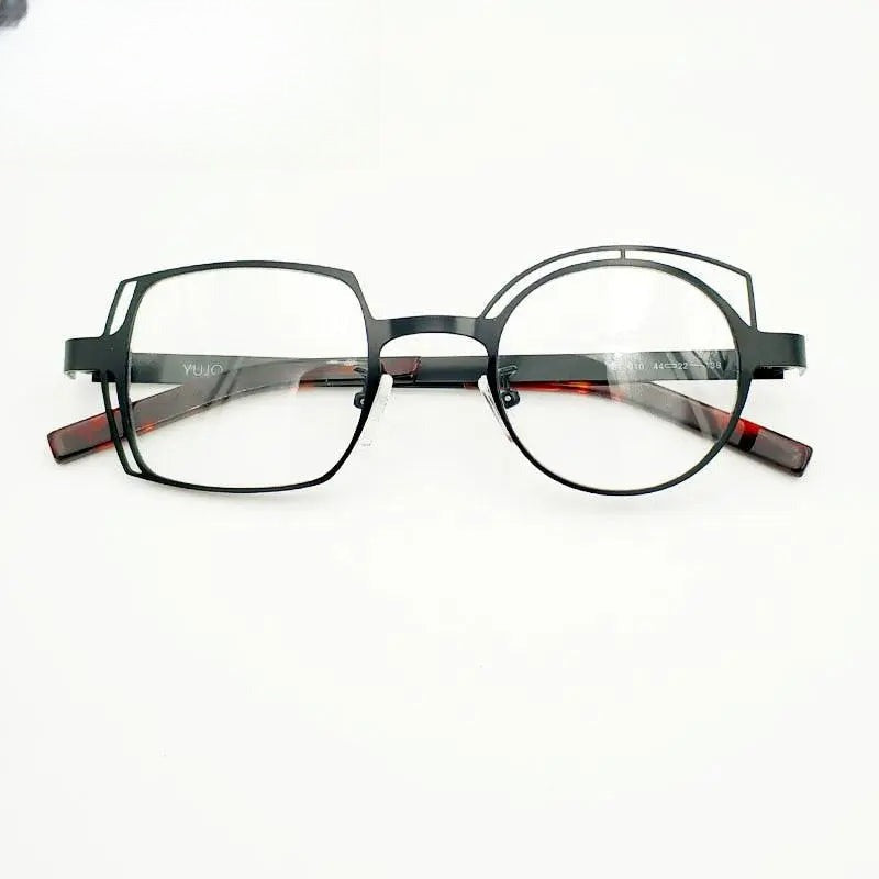Unisex Round Full Rim Alloy Prescription Glasses 811010 — view 3 | Rx Spectacle