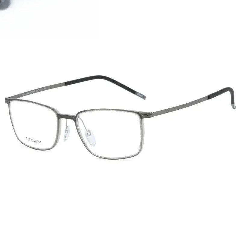 Unisex Square Full Rim Titanium Prescription Glasses 2886 — view 4 | Rx Spectacle