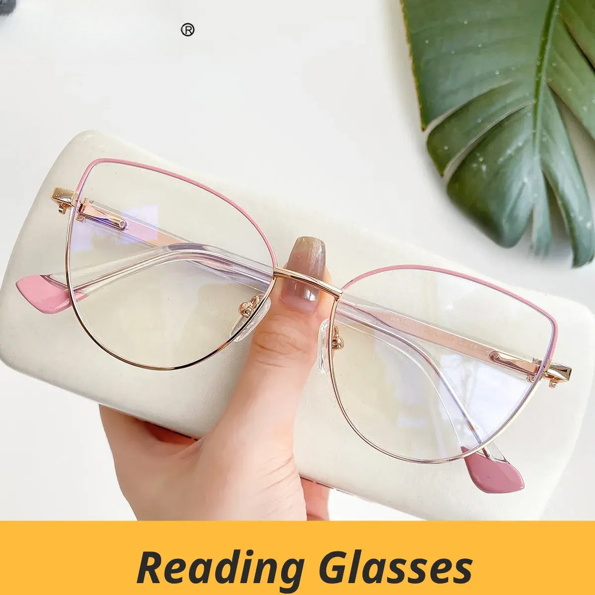 Women's Cat Eye Full Rim Alloy Reading Glasses 778001 — view 1 | Rx Spectacle