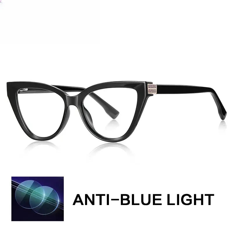 Women's Cat Eye Full Rim Titanium Reading Glasses Gx2279 — view 3 | Rx Spectacle