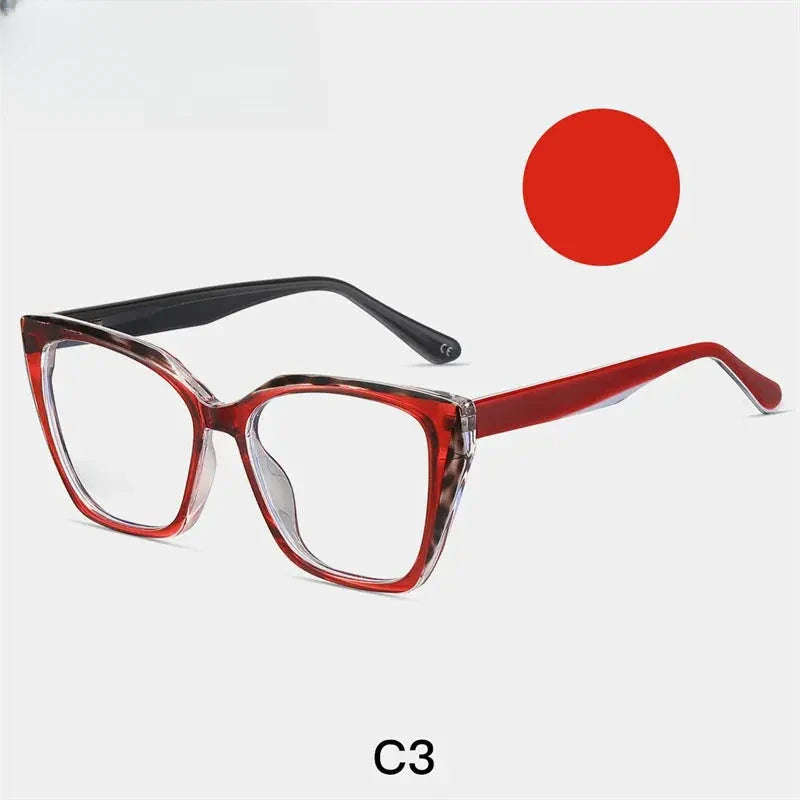 Women's Cat Eye Full Rim Titanium Prescription Glasses 87216 — view 6 | Rx Spectacle