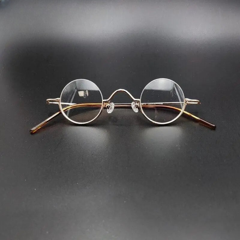 Unisex Round Semi-Rimless Alloy Reading Glasses — view 9 | Rx Spectacle