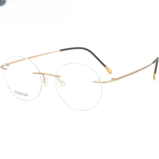 Women's Oval Rimless Titanium Prescription Glasses 716012 — view 1 | Rx Spectacle
