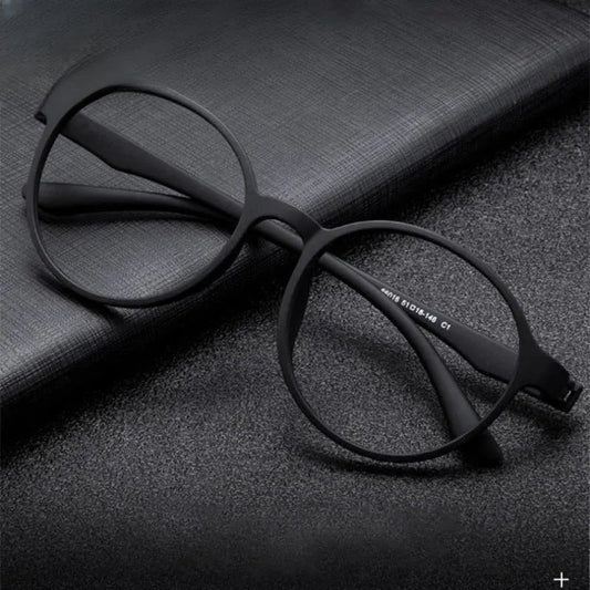 Unisex Round Full Rim Titanium Reading Glasses 66016 — view 1 | Rx Spectacle