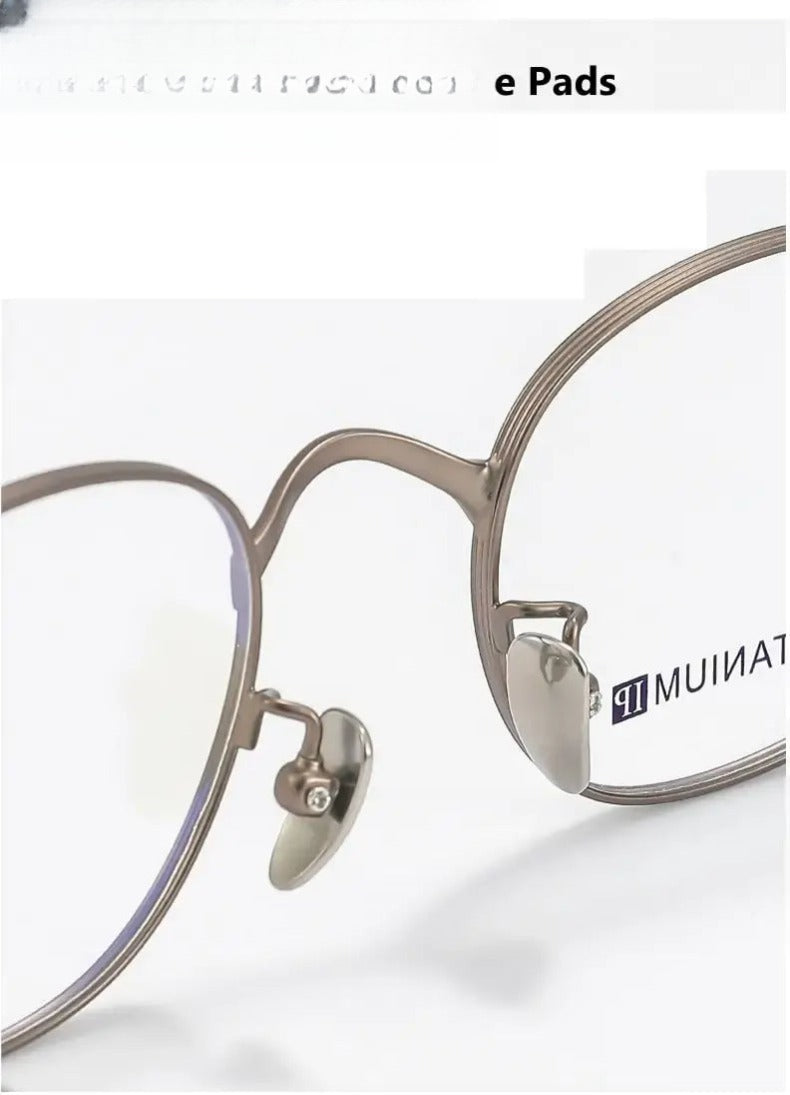 Unisex Oval Full Rim Titanium Prescription Glasses 88055 — view 4 | Rx Spectacle