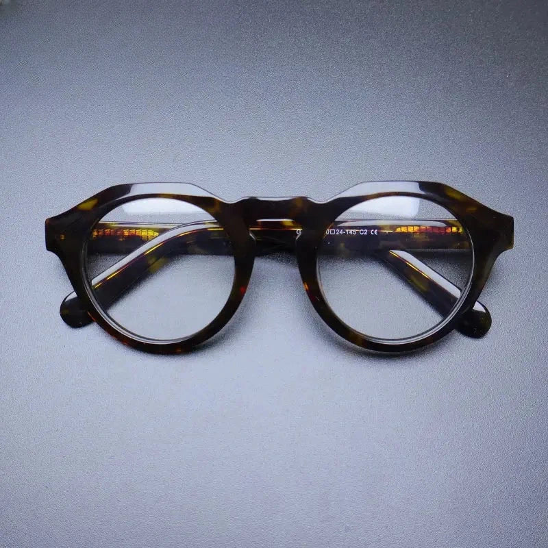 Unisex Round Full Rim Acetate Oversized Prescription Glasses Gxyj1197 — view 1 | Rx Spectacle