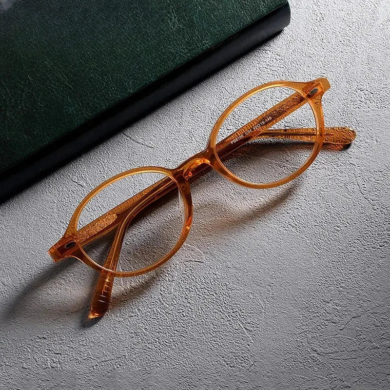 Women's Round Full Rim Acetate Prescription Glasses Gxyj1234 — view 3 | Rx Spectacle