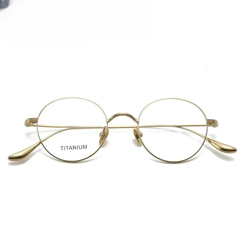 Women's Round Full Rim Titanium Prescription Glasses 403061 — view 5 | Rx Spectacle