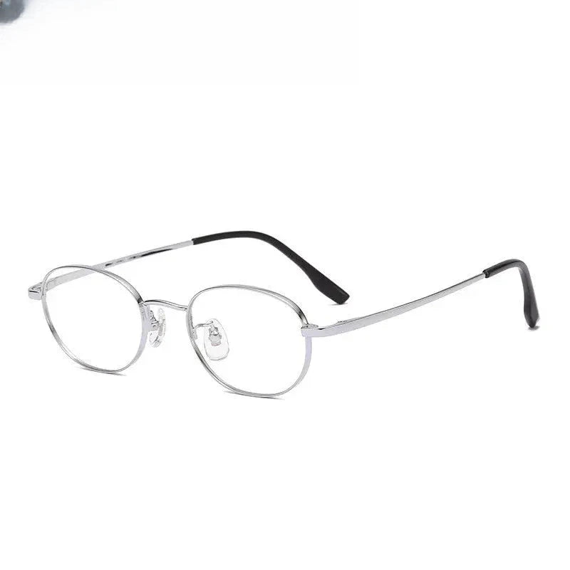 Women's Oval Full Rim Titanium Prescription Glasses 98223 — view 6 | Rx Spectacle
