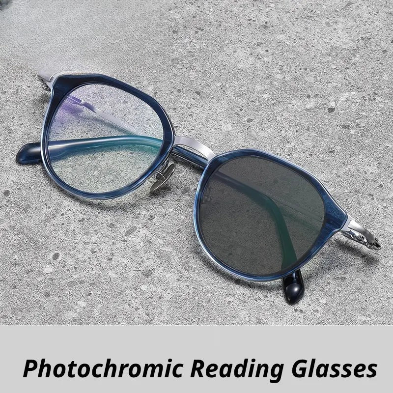 Unisex Oval Full Rim Titanium Reading Glasses 860058 — view 1 | Rx Spectacle