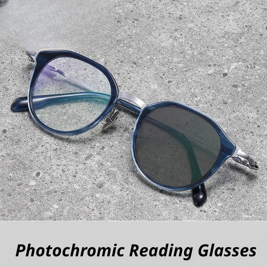Unisex Oval Full Rim Titanium Reading Glasses 860058 — view 1 | Rx Spectacle