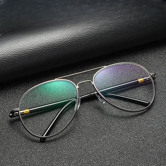 Men's Oval Full Rim Alloy Double Bridge Prescription Glasses 209000 — view 1 | Rx Spectacle