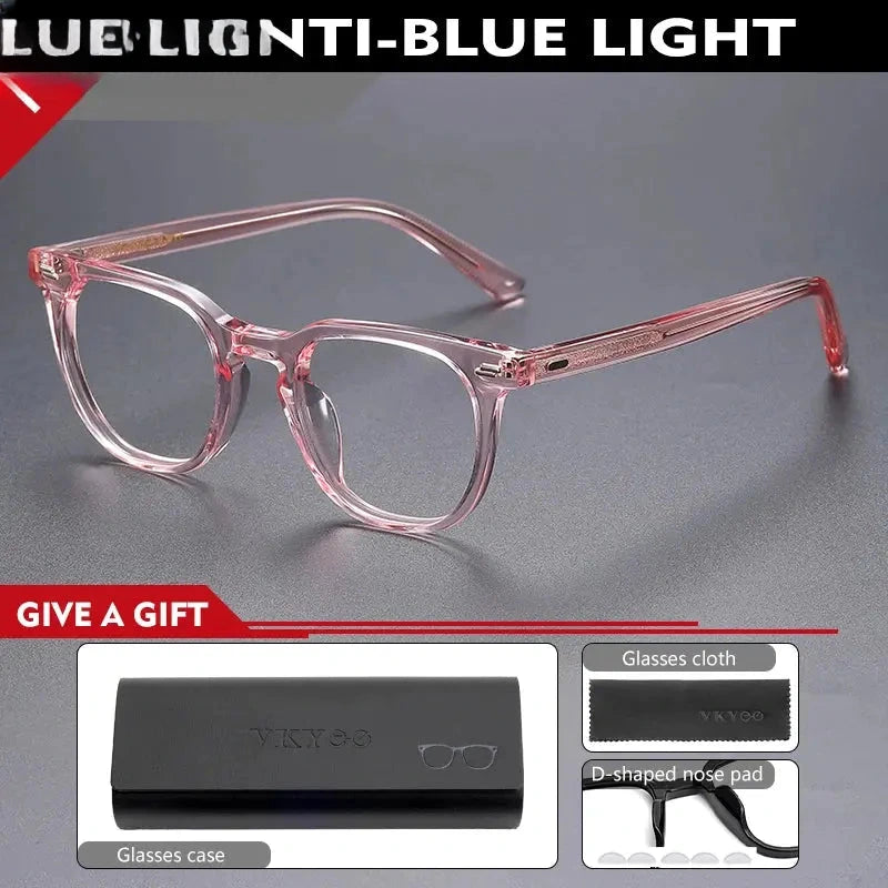 Unisex Square Full Rim Titanium Reading Glasses 756005 — view 6 | Rx Spectacle
