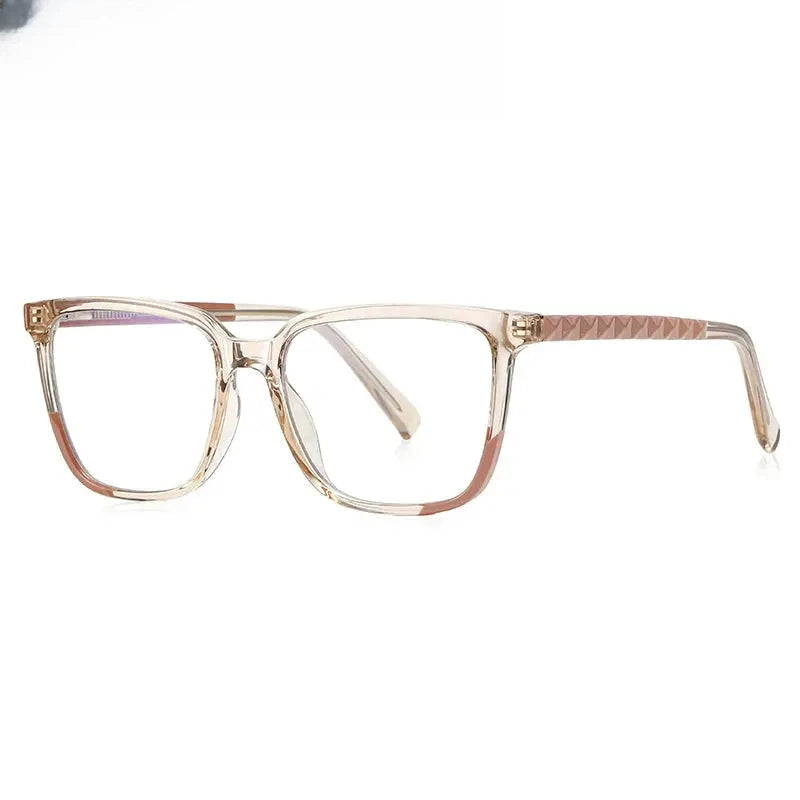 Women's Square Full Rim Titanium Prescription Glasses 213544 — view 3 | Rx Spectacle