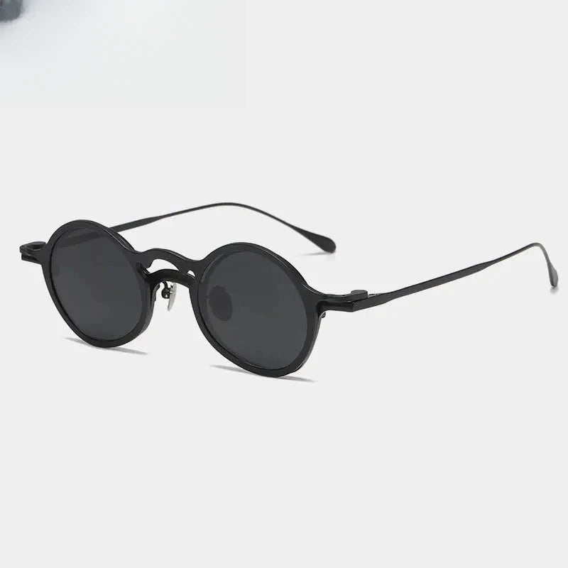 Unisex Round Full Rim Titanium Clip-On Prescription Glasses 1485 — view 7 | Rx Spectacle