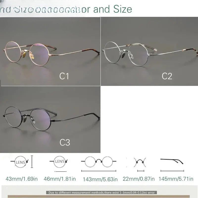 Unisex Oval Full Rim Titanium Prescription Glasses 563143 — view 2 | Rx Spectacle