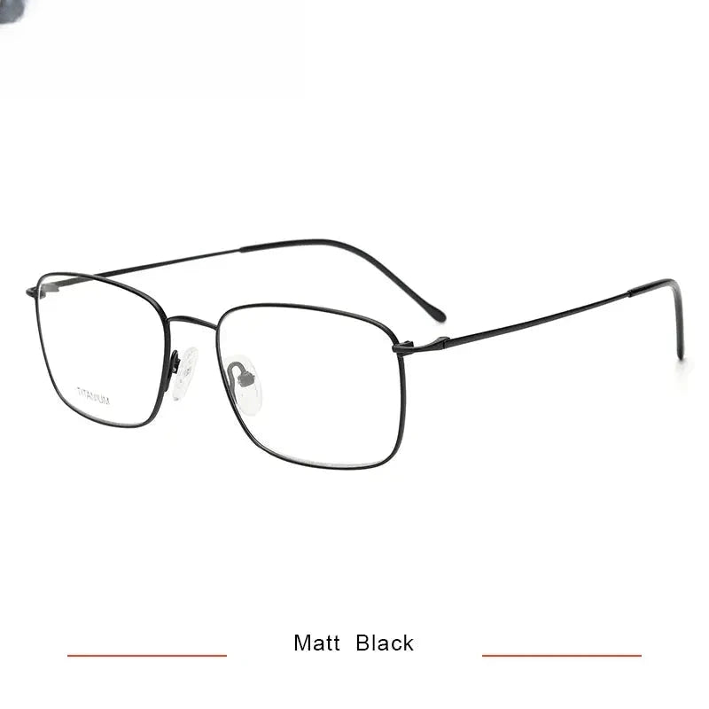 Unisex Square Full Rim Titanium Prescription Glasses 316047 — view 6 | Rx Spectacle