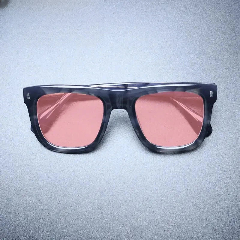 Unisex Square Full Rim Acetate Oversized Prescription Glasses M007 — view 13 | Rx Spectacle