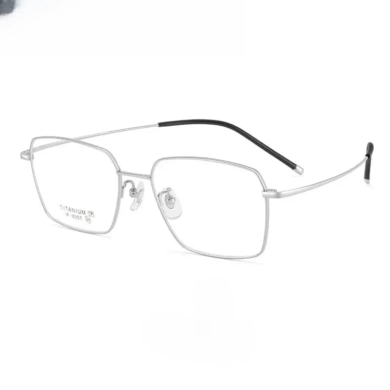 Men's Polygon Full Rim Titanium Prescription Glasses 616307 — view 6 | Rx Spectacle