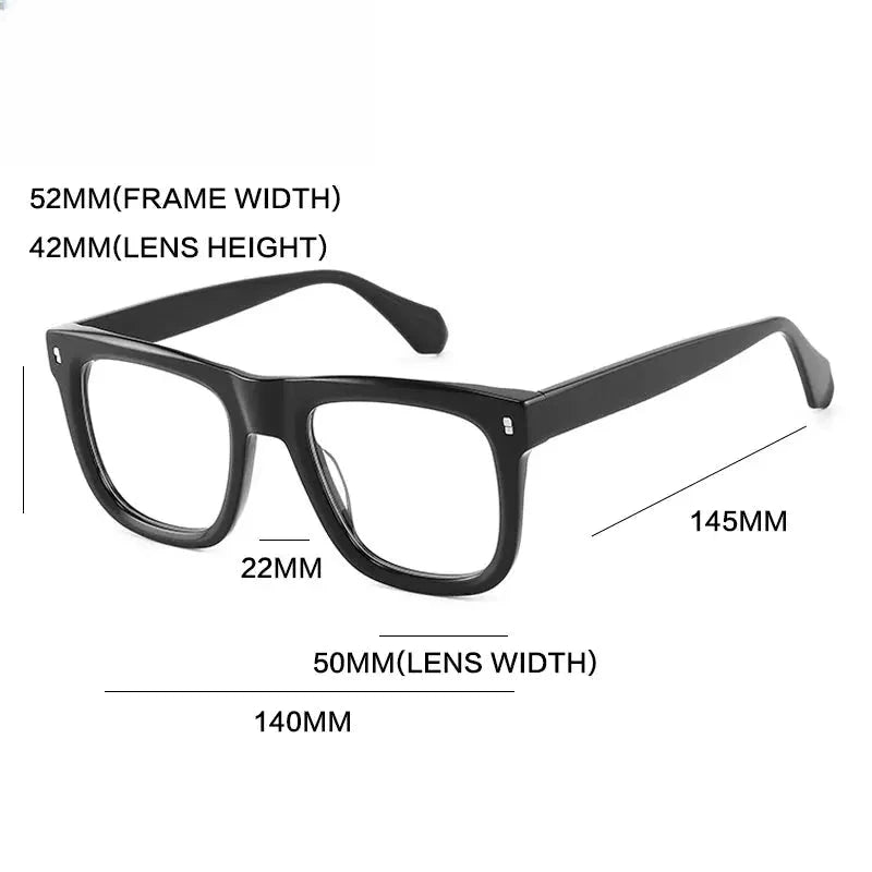 Unisex Square Full Rim Acetate Oversized Prescription Glasses Gxyj1230 — view 5 | Rx Spectacle