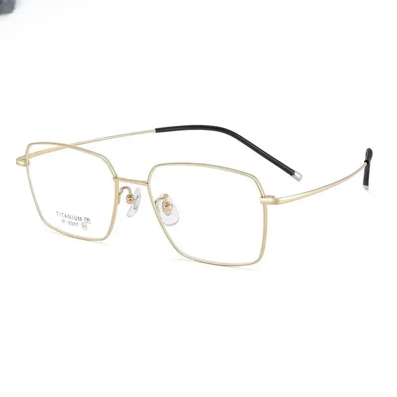 Men's Polygon Full Rim Titanium Prescription Glasses 616307 — view 3 | Rx Spectacle