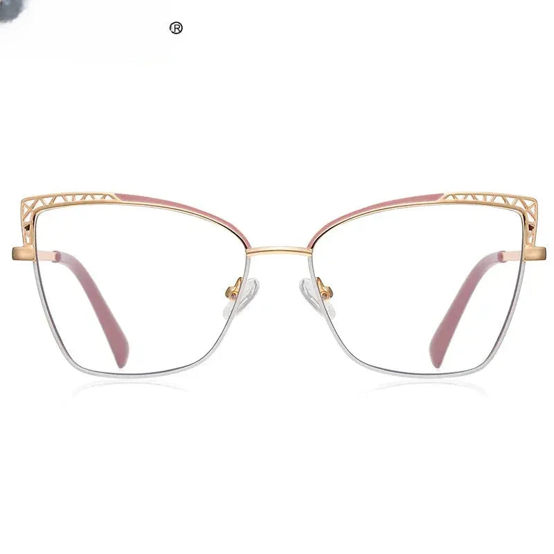 Women's Square Full Rim Alloy Reading Glasses 3106 — view 4 | Rx Spectacle