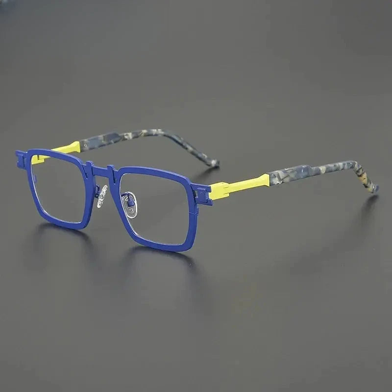 Unisex Square Full Rim Titanium Prescription Glasses Gxyj5910 — view 1 | Rx Spectacle
