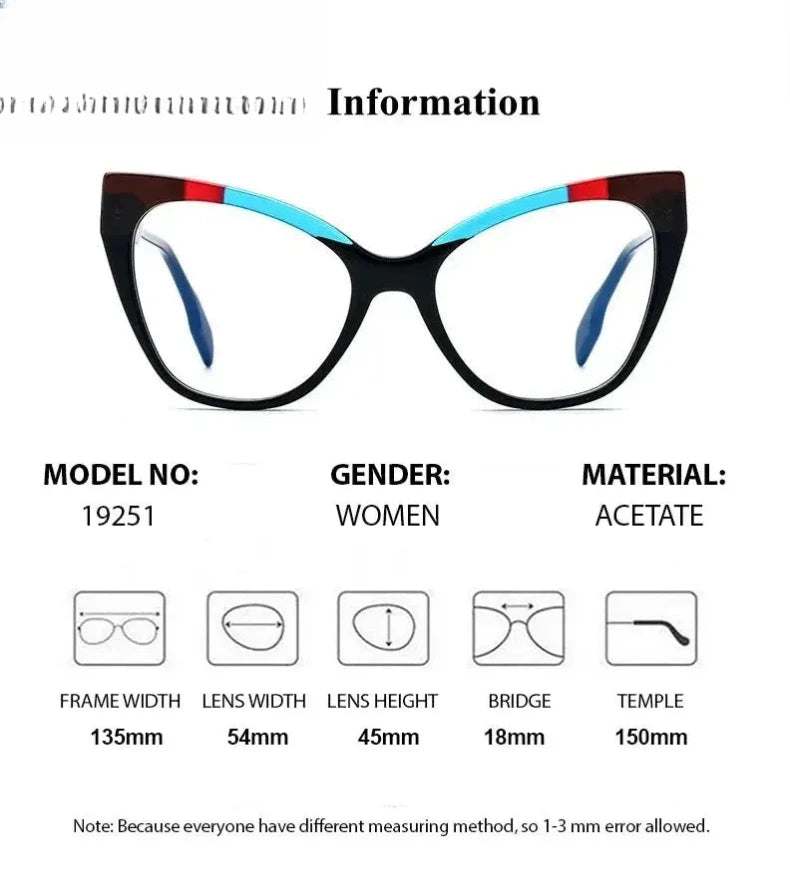 Women's Cat Eye Full Rim Acetate Prescription Glasses 419251 — view 2 | Rx Spectacle
