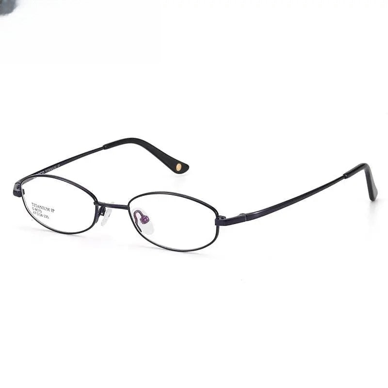 Unisex Oval Full Rim Titanium Prescription Glasses 8070 — view 5 | Rx Spectacle