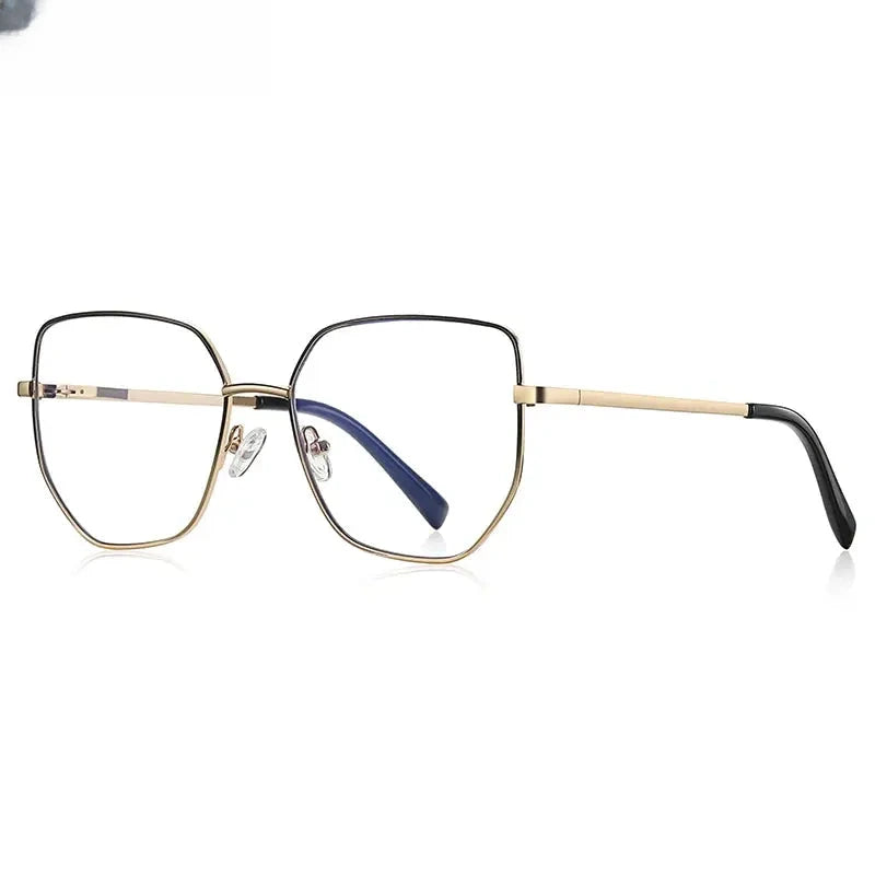 Women's Polygon Full Rim Stainless Steel Reading Glasses 3093 — view 7 | Rx Spectacle