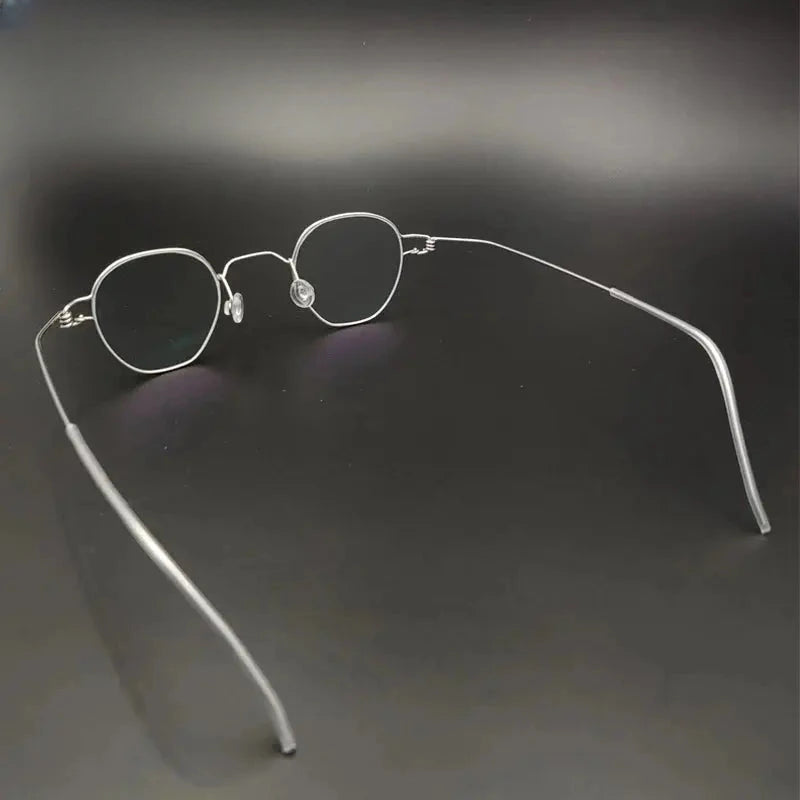 Unisex Polygon Full Rim Stainless Steel Prescription Glasses Y3835 — view 4 | Rx Spectacle