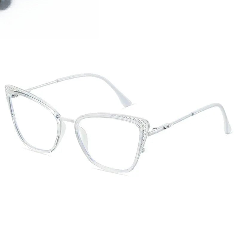 Women's Cat Eye Full Rim Titanium Prescription Glasses 1525 — view 12 | Rx Spectacle