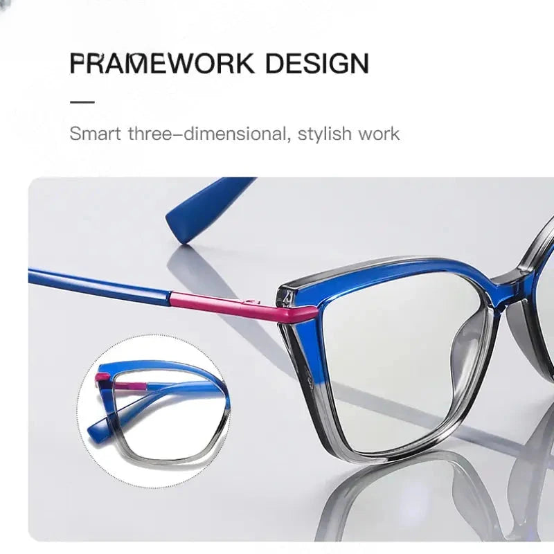 Women's Square Full Rim TR90 Reading Glasses 2112 — view 4 | Rx Spectacle