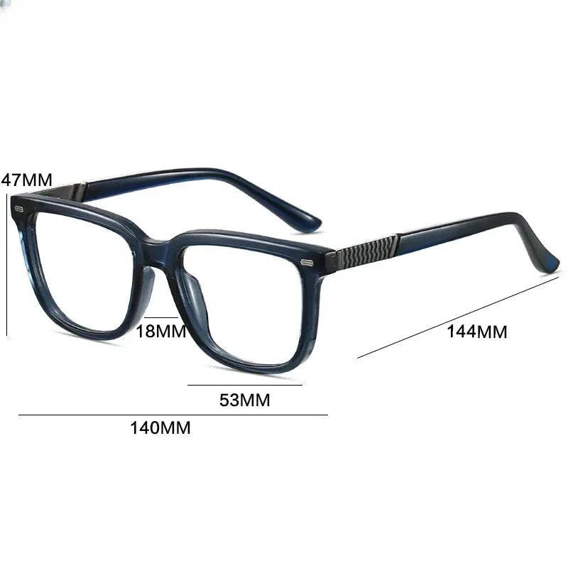 Unisex Square Full Rim Titanium Reading Glasses G84006 — view 2 | Rx Spectacle