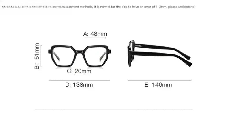 Women's Polygon Full Rim TR90 Oversized Reading Glasses 2143 — view 14 | Rx Spectacle
